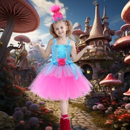 Children's Halloween Costume Anime Trolls Dress Poppy Cosplay Role Play Outfit