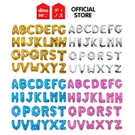 DINOSO 16 Inch 40cm Letter Foil Balloon in Silver Gold Pinkbiru (1pcs)