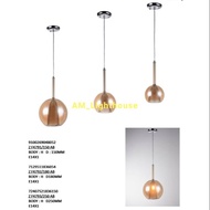Modern Glass Pendant Light~ Amber Colour