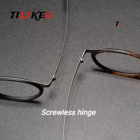 2026 Denmark Brand Replica 9704 Ultra-light Pure Titanium Glasses Frame Men's Full Rim Retro Round S