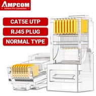 AMPCOM CAT5E RJ45 Connector Connector 8P8C Modular Ethernet Cable RJ45 Ends Ethernet Cable Crimp Con