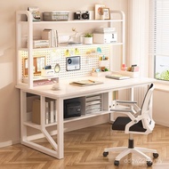 Computer Desk Integrated Study Household Writing Board Desk Bedroom Bookshelf Student Hole with Mult