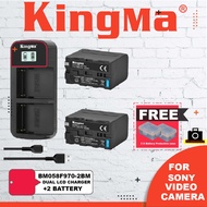 KingMa  NP-F970 6600mAh  2-Pack Battery and LCD Dual Charger Kit for Sony Video Cam