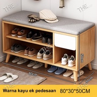 Rak Sepatu Duduk Sofa Kayu / Lemari Sepatu Kayu Minimalis/Tempat Pakai Sandal Ruang Tamu / Lemari Se
