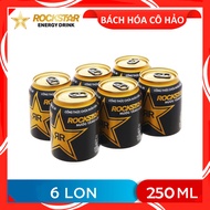 LỐC 6 LON NƯỚC TĂNG LỰC ENERGY DRINK ROCKSTAR 250ML