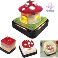 Led Mushroom 3D Calendar , Tear-Off Sticky Note 3D Notepad Clock Calendar PVC Paper Carving Art