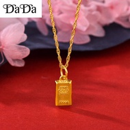 rantai leher emas 916 original malaysia small gold brick pendant womens 999 pure gold lucky transfer