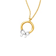 Citigems 916 Gold Round Ribbon Necklace