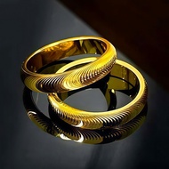 Dayshion Cat Eye Ring Unisex Stainless Ring Wedding Ring Elegant Ring For Women Men Cat Eye Jewelry