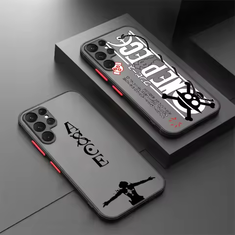 Trend One Piece Luffy Zoro Frosted Translucent For Samsung Galaxy S24 S23 S22 S21 S20 FE S10 S9 S8 P
