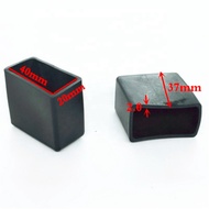 black color PVC plastic  pipe end caps for 25mm (1") square steel tube square rubber plugs