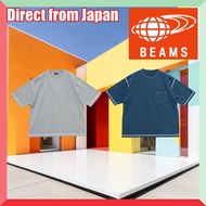 "BEAMS Men's S/S Back Stitch T-Shirt"【Direct from Japan】
