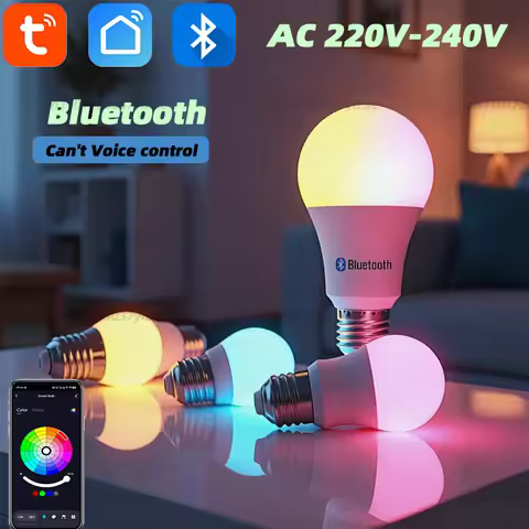 Tuya Smart A60 LED Bulb 220V, Bluetooth Control, Dimmable,9W RGBCW Color Changing, E27/B22 Supports 