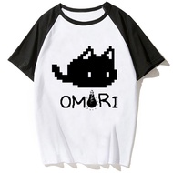 Omori t-shirts women Japanese summer tshirt girl comic clothing