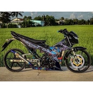 RAIDER 150 FI DARUMA BLUE DECALS