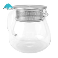 Heat Resistant Coffee Pot Hand Brewing Coffee Pot Steel Cover Transparent Sharing Pot Glass Brewing 