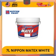 7L Nippon Matex White 9102 / 145 / 15245 | Nippon Matex White Paint Paints Ceiling Dinding Cat Dalam
