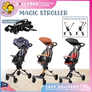 Jollybee Advanced V5-B Ultralight Foldable 2-Way Facing Magic Stroller Adjustable Awning &amp; Rotating Seat with One Button