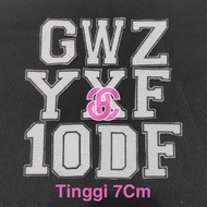 Iron Patch Embroidery Letters and Numbers 7cm White