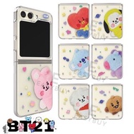 🇰🇷 KOREA BTS BT21 MANG RJ CHIMMY KOYA TATA COOKY SHOOKY FLUFFY GALAXY Z FLIP5 CLEAR SLIM CASE 韓國 防彈少