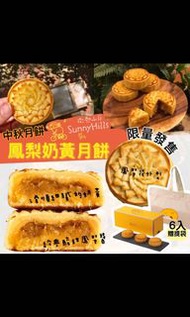 現貨‼️‼️‼️台灣🇹🇼微熱山丘中秋月餅禮盒🎁連布提袋🎀 2020年最新出品🥮限定鳳梨🍍奶黃月餅(6個裝)