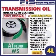FIS Gear Box Fluid Toyota ATF WS Auto Transmission Oil 4Liter 08886-02305 Vios Altis Camry Harrier H
