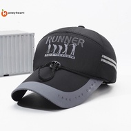 <HoneyHeart> Extended Eaves Shade Breathable Adjustable Windproof Fishing Hat Night Reflective Strip