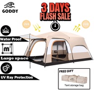 WTHB Khemah unta 5-12 Person Outdoor large Family Tent Camping Tent Waterproof Double Layers Big Ten