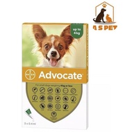 Advocate Flea & Heartworm Spot-on For Dogs S (4kg or less) 3 tube