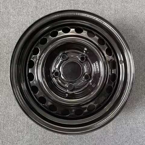 15x6 Inch Black Steel Wheel Rim 5x114.3 ET46 CB67MM Replacement Steel Rim Fit for Kia Forte 2017 201