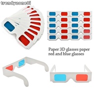 TRENDYZONE0I 10Pcs Movie Game Glasses,  TV Real Cinemas  Glasses, DVD Cyan  Gaming Cardboard Paper G