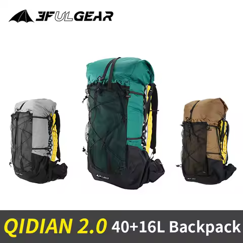 3F UL GEAR QIDIAN 40+16L Backpack 2.0 Ultralight Large Capacity Outdoor Camping Hiking Climbing Bag 