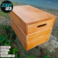 Wooden Crate 50x30x30 cm Wooden Box Multi-Purpose Storage Box