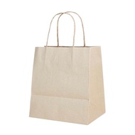 Brown Paper Bag With Spiral Handle Size 19x13x21 Cm. x 25 Sheets