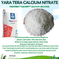 Authentic Yara Tera Calcium Nitrate Calcium Oxide Cao - 26.5% Nitrogen - 15.5%  100% fully soluble fertilizer an ideal product suited for hydrophonics systems and soil based gardening