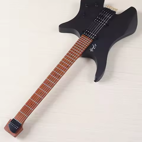 6 String Active Headless Electric Guitar 30 Inch Ashwood Body Headless Guitar Matte Good Handircaft 