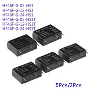 5Pcs/1pc HF46F Relay HF46F-G 005-HS1 012-HS1 024-HS1 005-HS1T 012-HS1T 024-HS1T Normally Open 7A 250