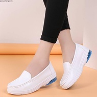 Runtip Kasut Jururawat Putih Nurse Slip Buckle Flat Shoes Nurse White Shoes