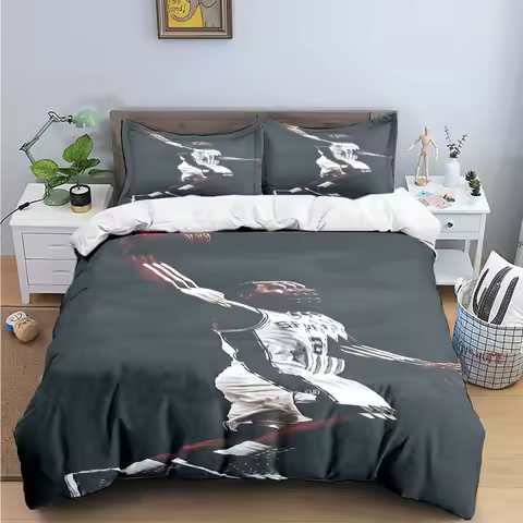 Fashion No2 Basketball Star K-Kawhi L-Leonard Print Bedding Sets Bed Supplies Set Duvet Cover Bed Co