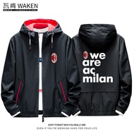 Quần Áo Bóng Đá AC Milan AC Milan Áo Khoác Cardigan Thể Thao Thường Ngày Cho Nam Và Nữ Áo Khoác Ngoà