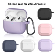 2021 Release AirPods 3rd Generation Case Cover, Soft Silicone Shock-Absorbing Protective AirPods 3 Case Skin with Keychain, Support Wireless Charging, Front LED Visible