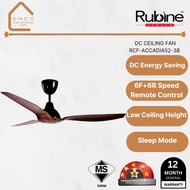 Rubine Accadia 52" DC Motor Ceiling Fan Remote Control 6 Speed 3 Blade RCF-ACCADIA52-3B