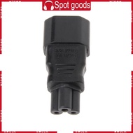 WIN IEC 320 C14 3-Pin Male To C5 3-Pin Female Power Plug Converter Adapter