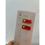 Colored plastic I love Vietnam flag clip on September 2