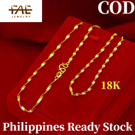 Limited Today 100% Original 18K Saudi Gold Pawnable Necklace Snake Bone Chain Ripples of Water Chain K Gold Necklace 18 K Necklace Male Style of Necklace