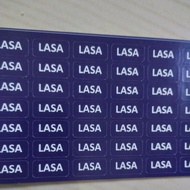 Square Blue lasa label Sticker