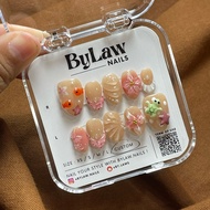 [ByLaw. Nails] Sakura Koi Press On Nails | Goldfish Cherry Blossom 3D Japanese Design | Handmade Reu