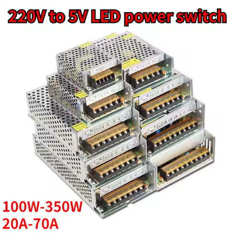AC 110V-220V TO DC 5V 20A 30A 40A 70A Switch Power Supply Driver Adapter LED Strip Light 5v power su