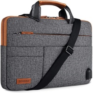 【Exclusive】 Domiso 10  13  14  156  17  Inch Multi-Functional Lap Sleeve Business Briefcase Messenger Bag With Usb Charging Port