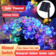 12m 100LED Solar String Cherry Blossom Light String Outdoor Waterproof Christmas Holiday Decorative 